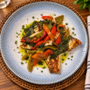 Lubina con verduras en Los Alpes